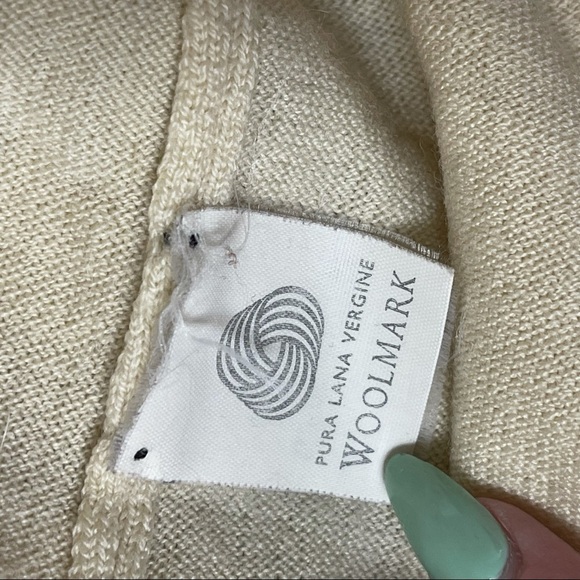 Kashani ivory 1/4 zip wool sweater - Picture 3 of 4